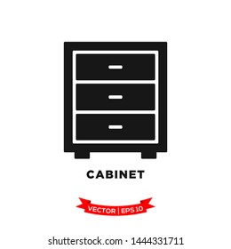 cabinet icon in trendy flat design