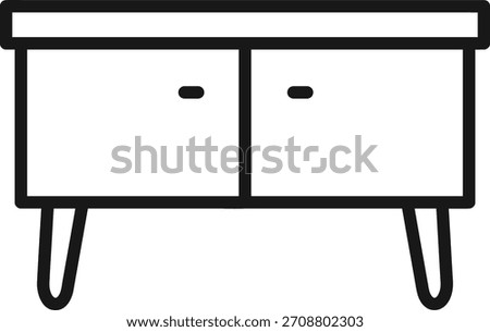 cabinet icon. TV cabinet icon vector