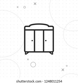 Cabinet icon, vector best flat icon on texture background , EPS 10