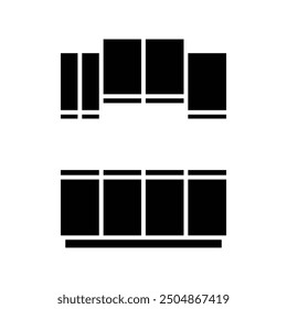 Plantillas de diseño de Vector de icono de gabinete simples y modernas