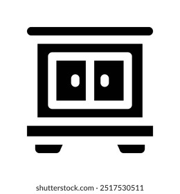 cabinet icon. vector glyph icon for your website, mobile, presentation, and logo design.