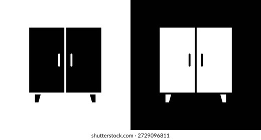 Ícone do gabinete gráficos vetoriais. sinal vetorial preenchido, ilustração de símbolo.