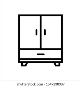 Cabinet icon vector, illustration logo template
