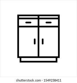 Cabinet icon vector, illustration logo template