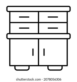 Cabinet icon vector image. Can also be used for web apps, mobile apps and print media.