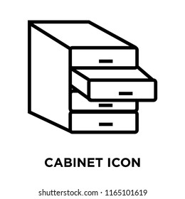Cabinet icon vector isolated on white background, Cabinet transparent sign