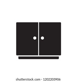 cabinet icon vector. kitchen gyph style
