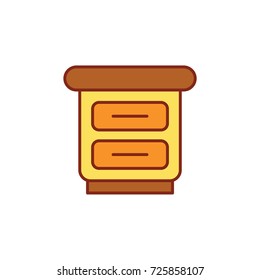 Cabinet icon vector logo design illustration