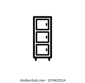 Cabinet icon vector logo illustration