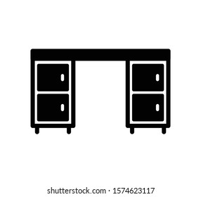 Cabinet icon vector logo illustration