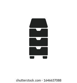 símbolo de icono de archivador aislado para diseño gráfico y web. color de plantilla de símbolo de archivador editable en fondo blanco.