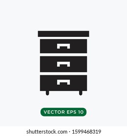 cabinet icon vector template design concept