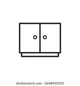 Cabinet icon vector template, Kitchen line style illustration