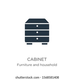 Cabinet icon vector. Trendy flat cabinet icon from furniture collection isolated on white background. Vector illustration can be used for web and mobile graphic design, logo, eps10