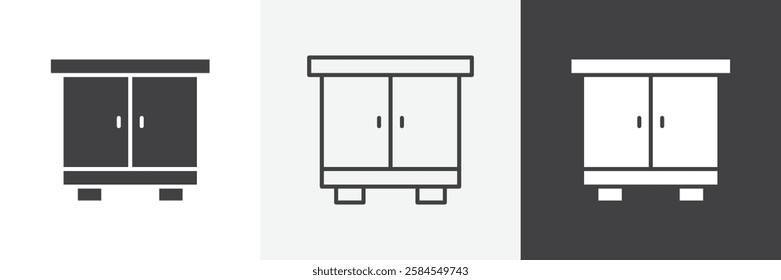 Cabinet icons graphics pack vectors.