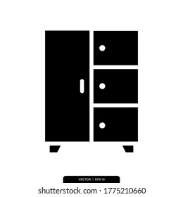  Cabinet icons vector collection, illustration template in trendy style