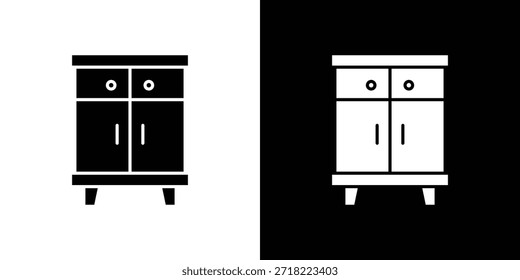 Ícones do gabinete. Pixels de símbolo de ilustração de modelo de vetor perfeitos