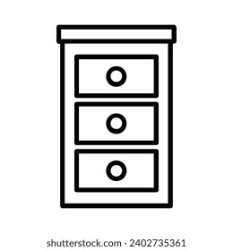 Cabinet illustrated on white background