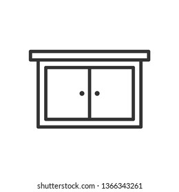Cabinet Interior Icon Vector Illustration