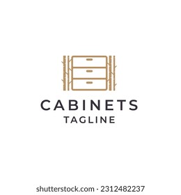 Cabinet Interior Logo Design Vector