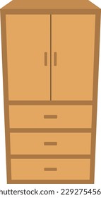 Ilustración vectorial aislada de gabinete.