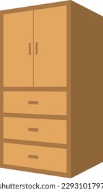 Ilustración vectorial aislada de gabinete.