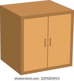 Ilustración vectorial aislada de gabinete.