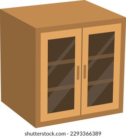 A cabinet isolated vector illustration.