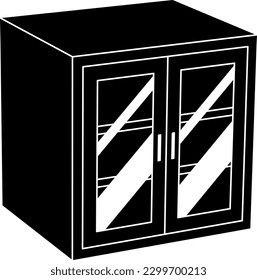 Ein Schrank einzeln Vektorsilhouette.