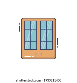 Cabinet Line Icon Isolated On White Background