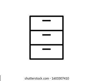 Cabinet line icon. Vector symbol in trendy flat style on white background. Cabinet sing for design.