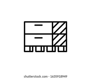 Cabinet line icon. Vector symbol in trendy flat style on white background. Cabinet sing for design.