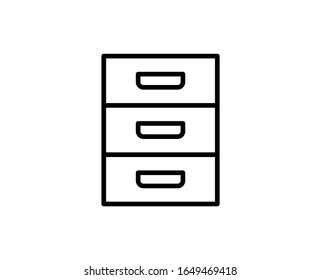 Cabinet line icon. Vector symbol in trendy flat style on white background. Cabinet sing for design.