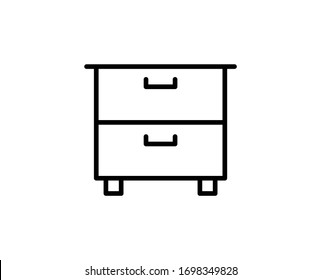 Cabinet line icon. Vector symbol in trendy flat style on white background. Cabinet sing for design.