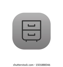 Cabinet  - Line Vector Icon