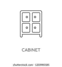 Cabinet linear icon. Cabinet concept stroke symbol design. Thin graphic elements vector illustration, outline pattern on a white background, eps 10.