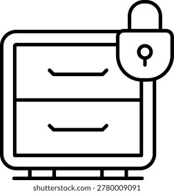 Cabinet Locks Illustration vector Icon Design