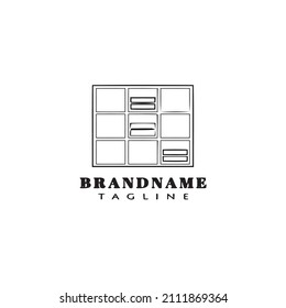 cabinet logo cartoon icon design black modern isolated vector illustration