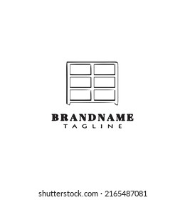 cabinet logo cartoon icon design template black modern vector illustration