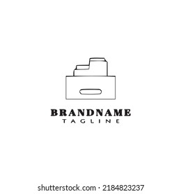 cabinet logo cartoon icon design template black modern vector illustration