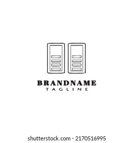 cabinet logo cartoon icon template black modern isolated vector illustration