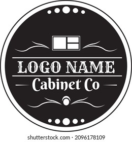 Cabinet Logo Concep, Cabinet Furniture or Kitchen Set Logo Design Vector