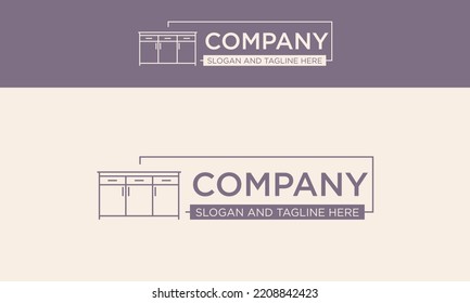 Cabinet logo - Interior logo - Cabinet minimal logo - Cabinet vector 