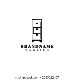 cabinet logo template icon design black modern isolated vector