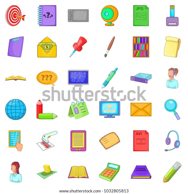 Cabinet Ministers Icons Set Cartoon Set Stock Vector Royalty Free