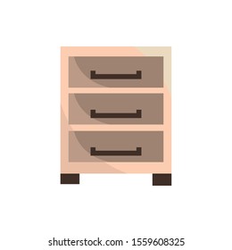 cabinet office work business equipment icon vector illustration