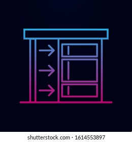 Cabinet with an open door nolan icon. Simple thin line, outline vector of web icons for ui and ux, website or mobile application