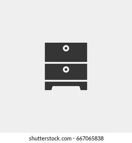 Cabinet paper icon illustration isolated vector sign symbol