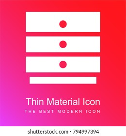 Cabinet red and pink gradient material white icon minimal design