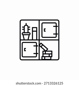 cabinet shelf icon sign vector
